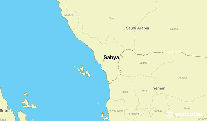 map showing the location of Sabya