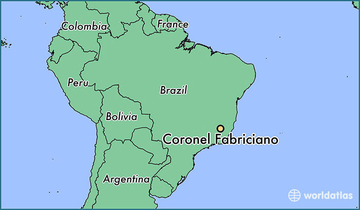 map showing the location of Coronel Fabriciano
