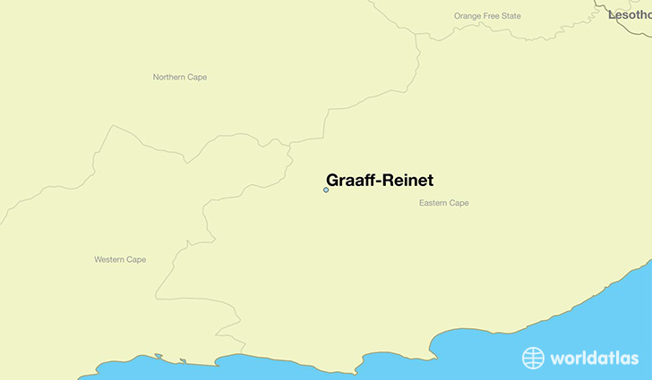 map showing the location of Graaff-Reinet