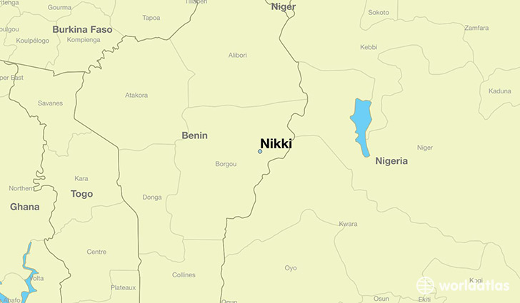 map showing the location of Nikki