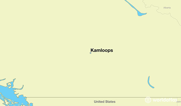 map showing the location of Kamloops