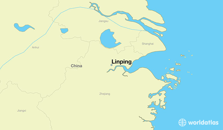 map showing the location of Linping