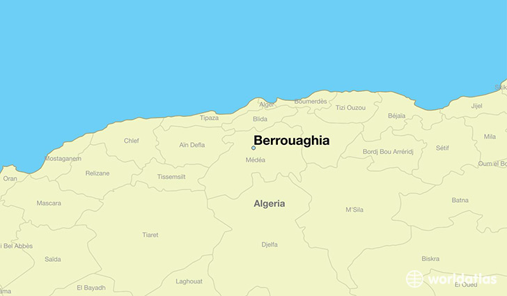 map showing the location of Berrouaghia