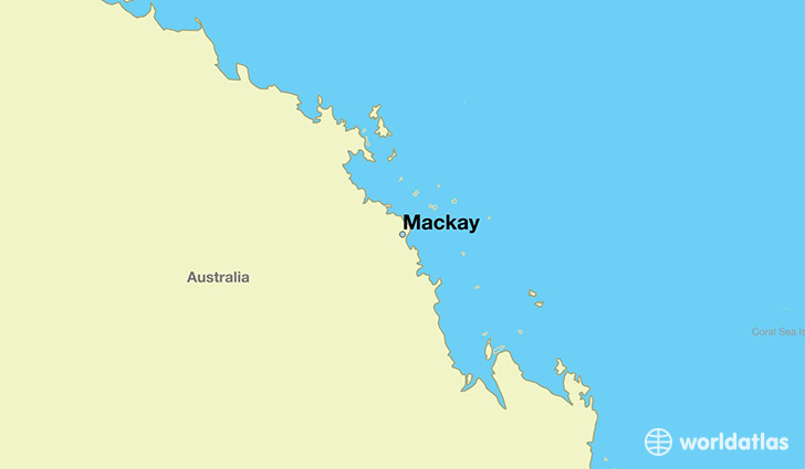 map showing the location of Mackay