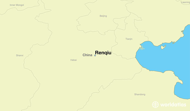 map showing the location of Renqiu