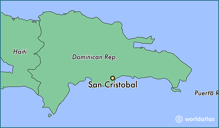 map showing the location of San Cristobal