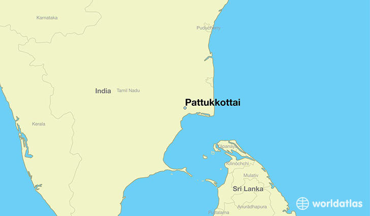 map showing the location of Pattukkottai