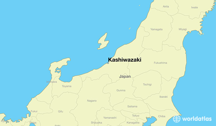 map showing the location of Kashiwazaki