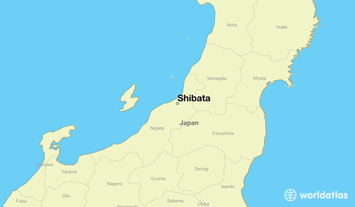 map showing the location of Shibata