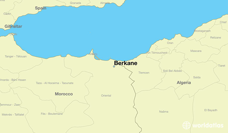 map showing the location of Berkane