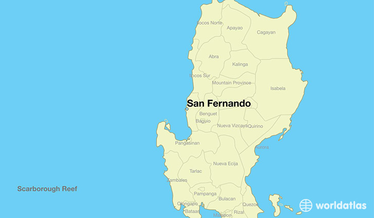 map showing the location of San Fernando