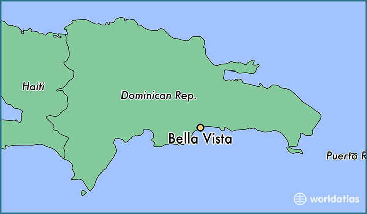 map showing the location of Bella Vista
