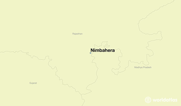 map showing the location of Nimbahera