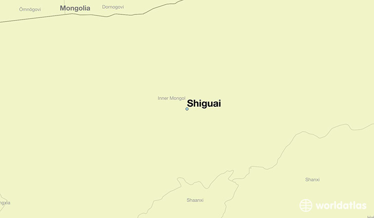 map showing the location of Shiguai