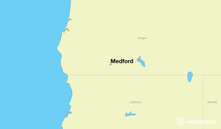 map showing the location of Medford