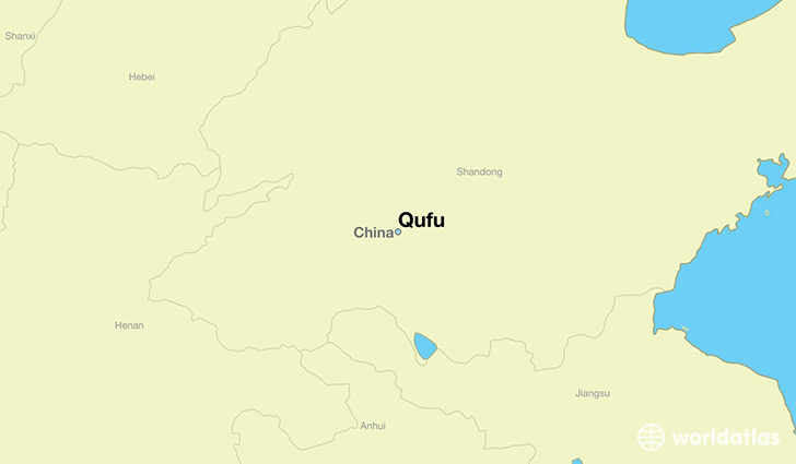 map showing the location of Qufu