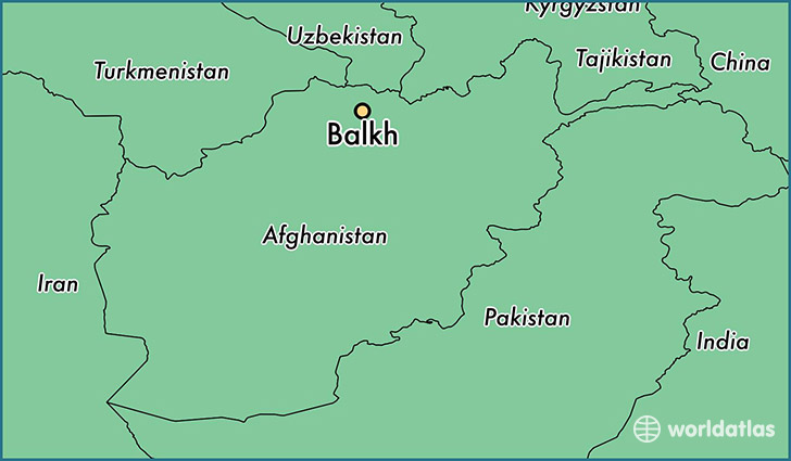map showing the location of Balkh