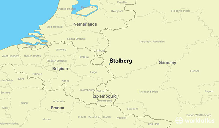 map showing the location of Stolberg