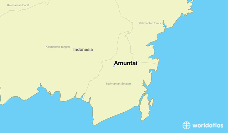 map showing the location of Amuntai