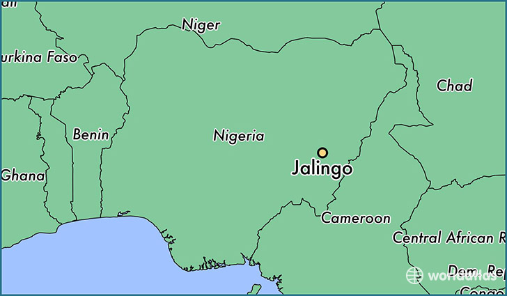 map showing the location of Jalingo