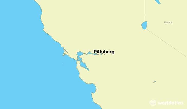 map showing the location of Pittsburg