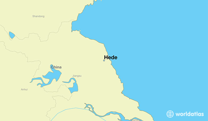 map showing the location of Hede