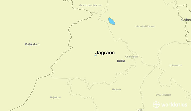 map showing the location of Jagraon