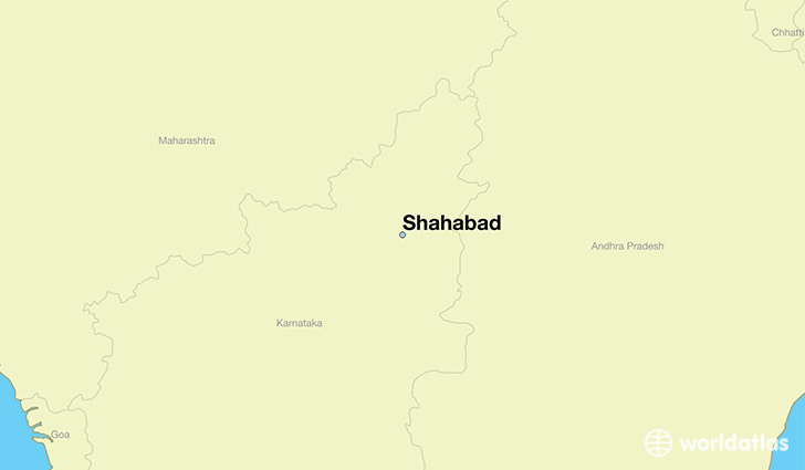 map showing the location of Shahabad
