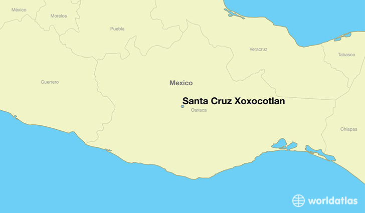 map showing the location of Santa Cruz Xoxocotlan