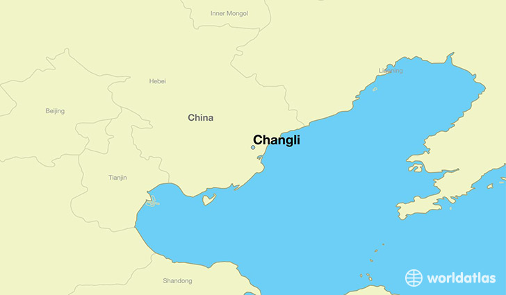 map showing the location of Changli