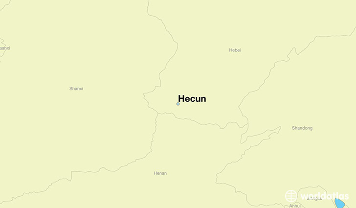 map showing the location of Hecun