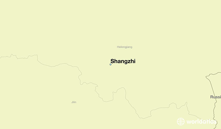 map showing the location of Shangzhi