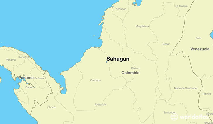 map showing the location of Sahagun