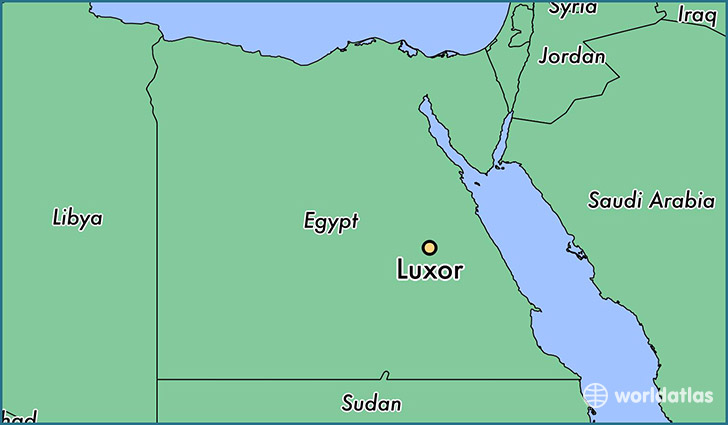 map showing the location of Luxor