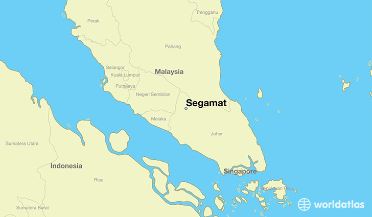map showing the location of Segamat
