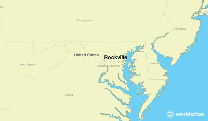 map showing the location of Rockville