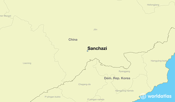 map showing the location of Sanchazi