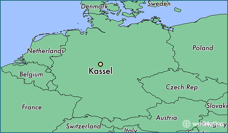 map showing the location of Kassel