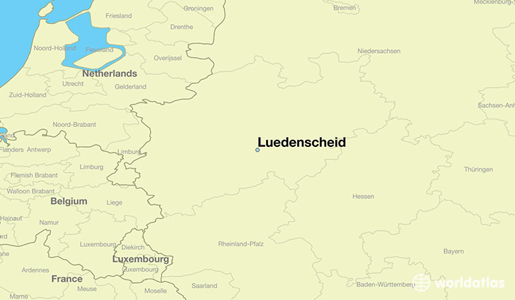 map showing the location of Luedenscheid