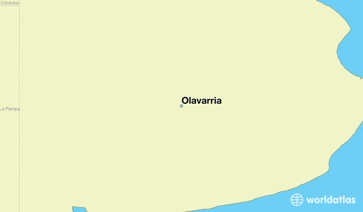 map showing the location of Olavarria