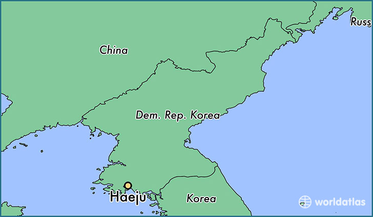 map showing the location of Haeju