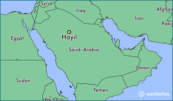map showing the location of Hayil