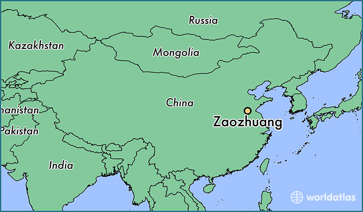 map showing the location of Zaozhuang