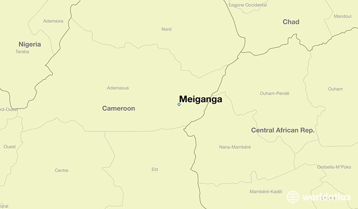 map showing the location of Meiganga