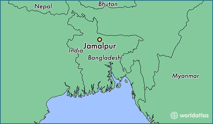 map showing the location of Jamalpur