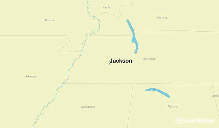 map showing the location of Jackson