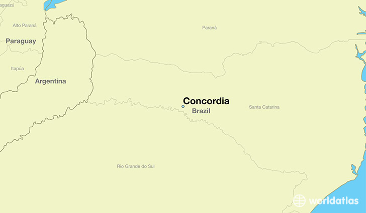 map showing the location of Concordia