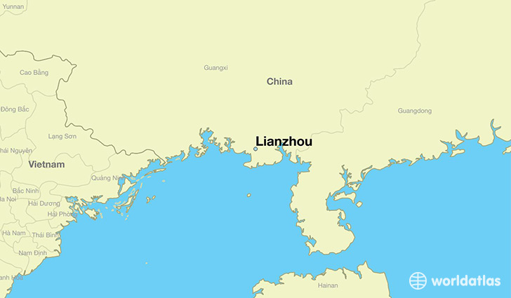 map showing the location of Lianzhou