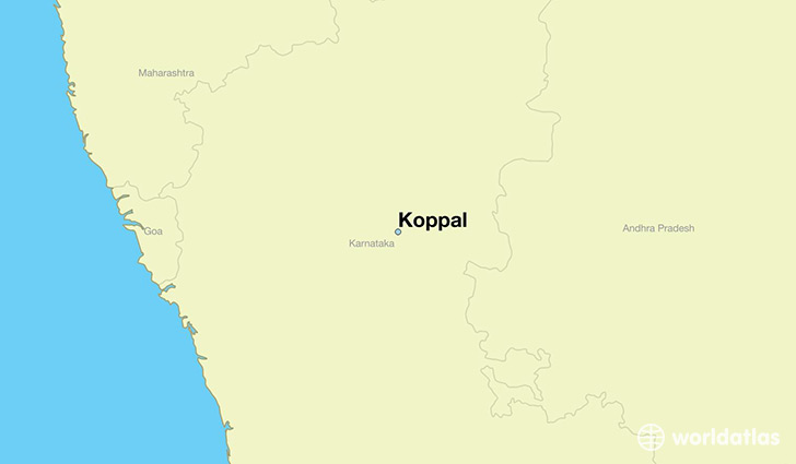 map showing the location of Koppal