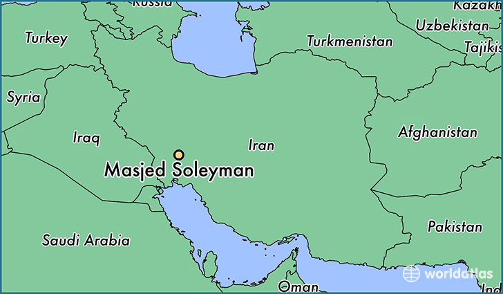 map showing the location of Masjed Soleyman